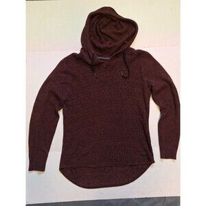 Outpost Makers Medium Pullover Hoodie Sweater Burgundy Color